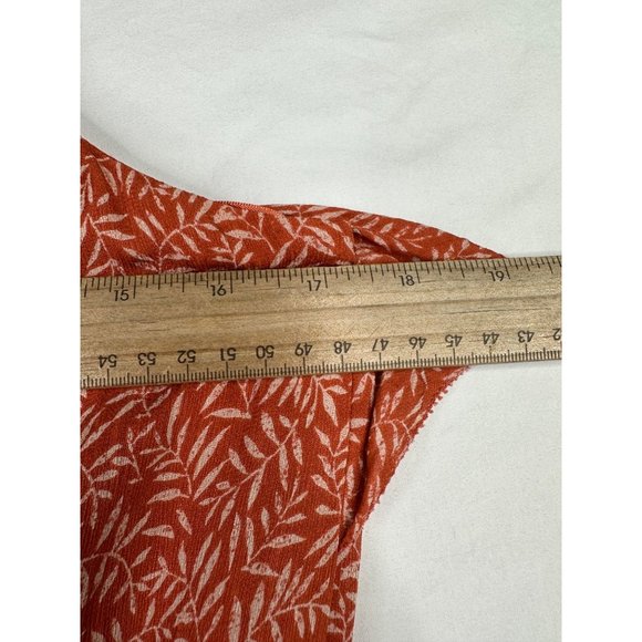 Joie 100% Silk Crop Ruffle Halter Top Jumpsuit/Romper sz XS Orange - Picture 6 of 10